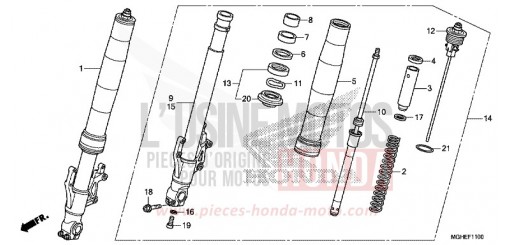 FOURCHETTE AVANT VFR1200XE de 2014